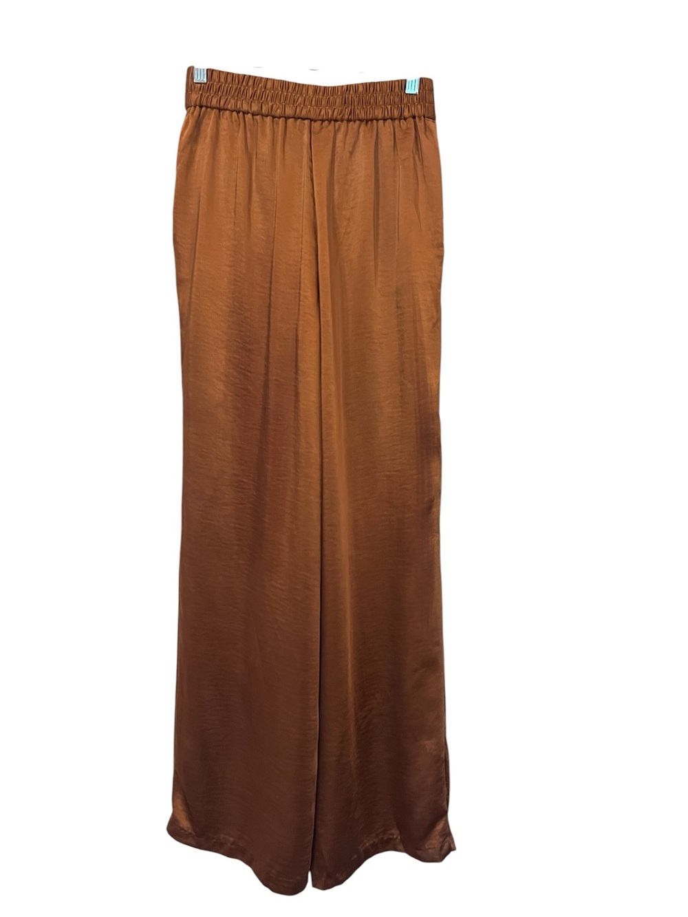 Anthropologie Drew Satin Eva Wide Leg Pant Copper Gold Brown NWT Size XS - Picture 6 of 14
